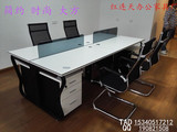 重庆办公家具厂简约现代办公桌椅组合屏风办公桌4人卡位