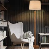 美式宜家简约客厅卧室创意书房落地灯实木质立式装饰北欧式落地灯