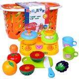 水果切切乐 大号+购物篮+厨房玩具套装儿童益智过家家水果+蔬菜