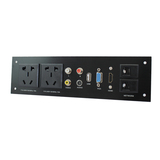 贝桥 LP902多媒体桌面插座HDMI USB3.5mm音视频VGA电源多功能墙插