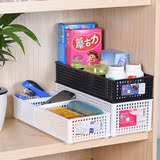 日本桌面收纳盒办公桌收纳塑料抽屉式化妆品收纳格遥控器整理盒子