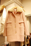 韩国代购冬季新款韩版毛呢外套女中长款气质优雅加厚毛领大衣