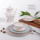 下午茶骨瓷花草茶具组 英伦红茶杯温茶壶英式浪漫田园风情