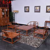 艺永轩红木家具刺猬紫檀禅椅五件套明清古典实木沙发花梨圈椅沙发