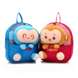 咔米嗒儿童书包 幼儿园韩国可爱男女孩宝宝书包卡通公仔猴子1-3岁