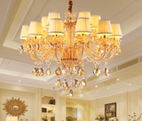 新品欧式现代时尚简约玻璃弯管水晶蜡烛灯客厅餐厅卧室水晶灯吊灯