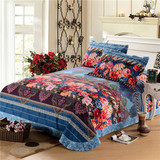暖园加厚磨毛床单单件 纯棉床上用品贴边式双人床单欧式1.8米床单