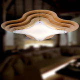 设计师北欧个性创意实木吸顶灯 新中式木艺客厅卧室餐厅LED灯具