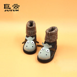童鞋冬季雪地靴宝宝鞋韩版男女童靴子可爱小奶牛中筒靴儿童棉靴鞋
