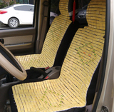 汽车坐垫碳化竹片全包车垫夏季麻将块凉席座垫套 前排单座套清凉