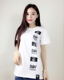 韩国代购BOY LONDON短袖修身纯棉T恤2016夏季新款老鹰字母男女歀