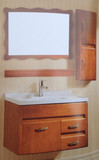 成都可送货浴室柜组合 现代简约橡木卫浴柜 欧式实木洗脸盆柜005