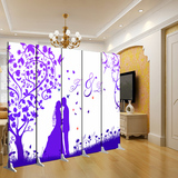 紫色系列浪漫婚礼折叠屏风隔断时尚玄关  家居美容馆酒店婚纱店