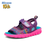Skechers斯凯奇夏季新款中大女童鞋 超轻便舒适魔术贴凉鞋85966