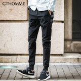 gthomme2016夏季新款男士休闲裤韩版修身束脚裤青年显瘦小脚男裤