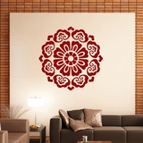中式花团花纹花瓣装饰墙贴纸 中国风墙贴 沙发背景墙玻璃橱墙贴