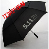 正品5.11双层全纤维高尔夫直杆自动雨伞晴雨伞商务广告伞超防风
