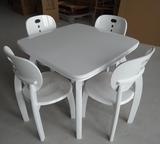 实木餐桌 伸缩 折叠 小户型餐桌椅组合 宜家田园 白色方桌 特价