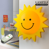 LAMPDA韩国正品LED卡通太阳壁灯儿童房卧室楼梯床头个性小夜灯