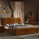 榆木床全实木床1.8米双人床老榆木床厚重款中式床原木家具纯实木