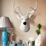 墙壁挂饰挂件鹿头鹿角壁挂复古欧式创意仿真动物头墙壁家居装饰品