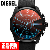 分期购日本代购正品DIESEL迪赛DZ4323男表红蓝偏光皮带大表盘手表