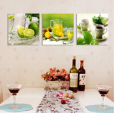 时尚餐厅冰晶玻璃装饰画现代饭厅水果无框画挂画简约壁画厨房墙画