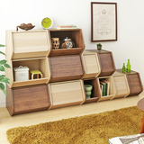 爱丽思IRIS木质收纳组合柜简易书柜置物柜沙发床头卧室柜可叠加