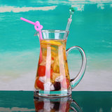 加厚无铅玻璃杯果汁杯水果茶饮料杯冰镇果汁杯鲜语水果茶杯果汁壶