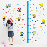 卡通儿童宝宝墙纸贴画墙贴自粘测量身高贴纸儿童房客厅卧室可移除