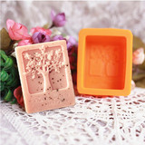 [转卖]DIY冷制手工皂模具材料 韩国硅胶肥皂模具长方形幸福