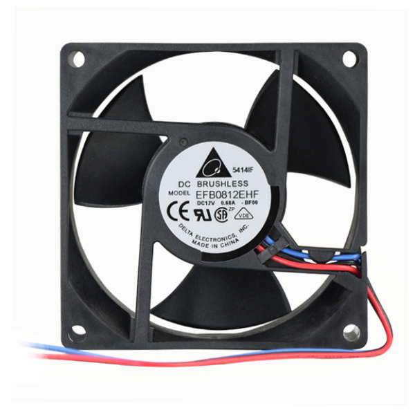 台达delta 8cm 8厘米 大风量高风压12v双滚珠风扇 0.68a 8032