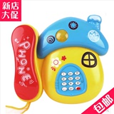 婴儿童宝宝玩具电话卡通灯光音乐蘑菇电话机益智玩具1-3岁男女孩