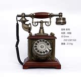 美式古董复古电话机转盘 欧式转盘电话机复古座机中式仿古电话机