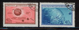 苏联 - #2305：1959，航空航天，月球轨道，外国邮票2全【盖销】