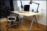 简约办公电脑桌钢架结构职员桌老板桌钢架可拆卸移动工作台主管桌