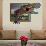 客厅沙发背景墙布置恐龙3D立体墙贴画卧室走廊装饰动物相框自粘纸