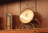 铁艺静音坐钟客厅卧室时尚钟表欧式创意欧式家居装饰座钟台钟