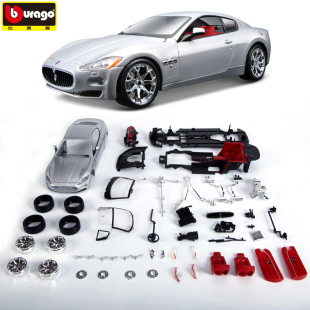 高1:24玛莎拉蒂拼装车模 仿真合金maserati跑车组装汽车模型高清图片