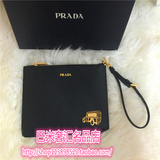 国内现货 意大利代购 Prada/普拉达 男女通用十字纹钱包手拿包