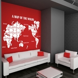 包邮 超大世界地图 办公室壁贴纸学校教室书房 企业公司装饰墙贴