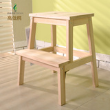 时尚实木阶梯凳换鞋凳杨木櫈高低凳踏脚凳浴室凳