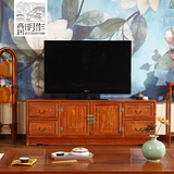 高居明作红木电视柜地厅柜客厅组合缅甸花梨木电视柜储物柜中式