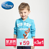 Disney/迪士尼童装维尼长袖T恤中小童翻领POLO衫纯棉儿童打底衫男