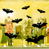 可定制大型墙贴店面店铺商城橱窗玻璃节日气氛装饰万圣节创意蝙蝠