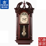 霸王机械挂钟摆钟 客厅特大号实木挂表 欧式装饰创意时尚个性时钟