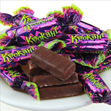 俄罗斯KDV紫皮糖1kg进口KPOKAHT扁桃仁酥夹心巧克力糖果零食