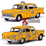 美国代购 汽车模型 海星1:18黄色卡车轿车模型时尚玩具出租车