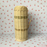 竹编暖壶皮暖瓶壳怀旧仿古竹制品工艺品暖壶壳复古竹雕家用热水瓶