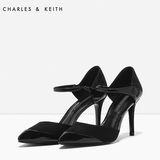 CHARLES&KEITH单鞋CK1-60360909通勤尖头高跟搭扣一字带女式单鞋